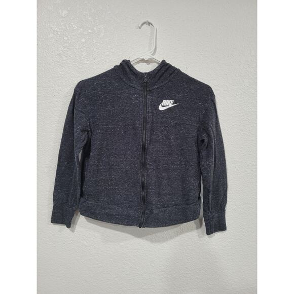Nike Girls‎ Zip Up Hoodie Charcoal Gray size Large Lightweight #8 - Picture 1 of 4